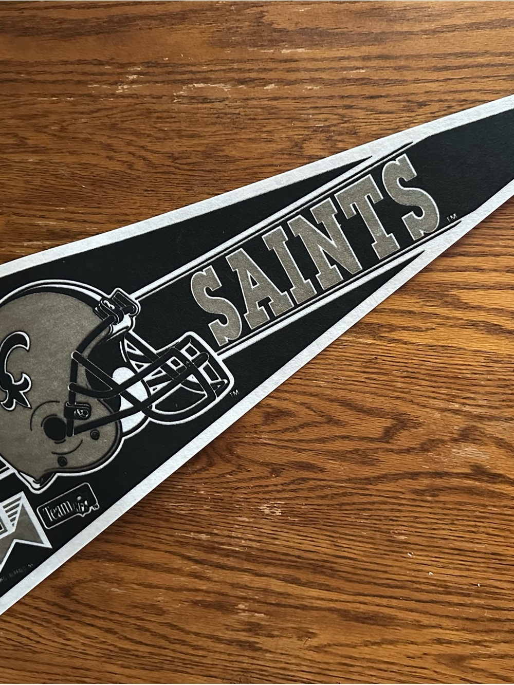 Vintage 1990s New Orleans Saints Full Size Felt Pennant - New Old Stock